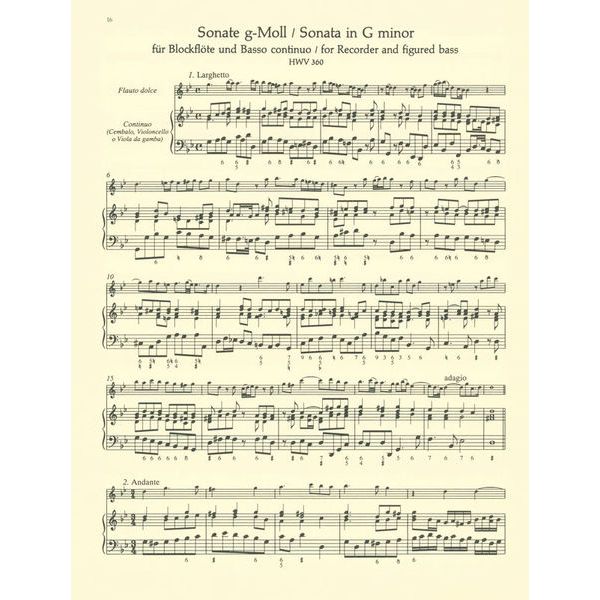 Bärenreiter Händel Elf Sonaten für Flöte