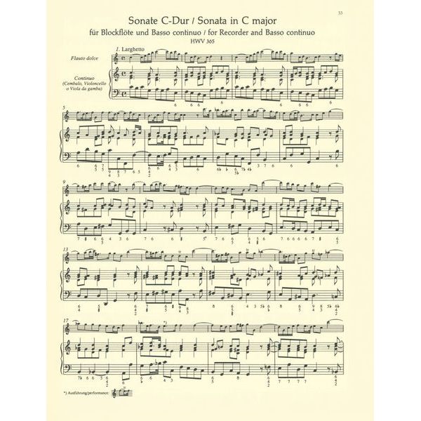 Bärenreiter Händel Elf Sonaten für Flöte