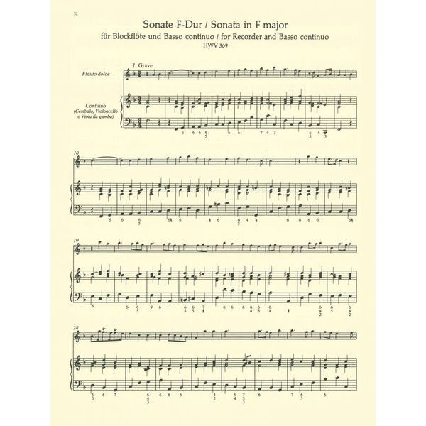 Bärenreiter Händel Elf Sonaten für Flöte