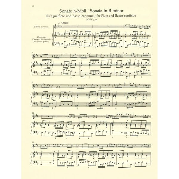 Bärenreiter Händel Elf Sonaten für Flöte