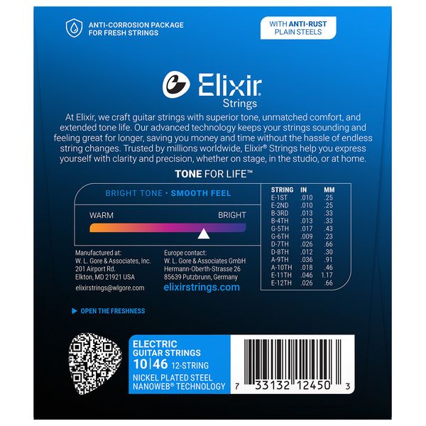 Elixir 12450 Nanoweb 12 String