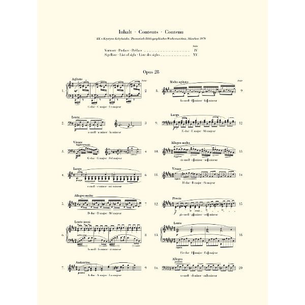 Henle Verlag Chopin Préludes