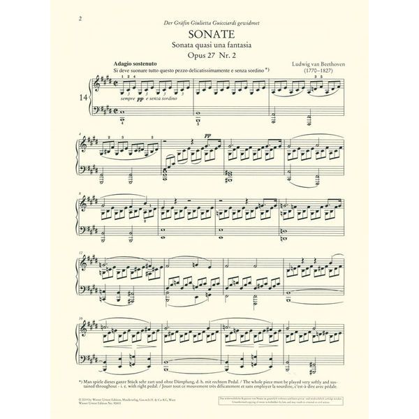 Wiener Urtext Edition Beethoven Mondscheinsonate