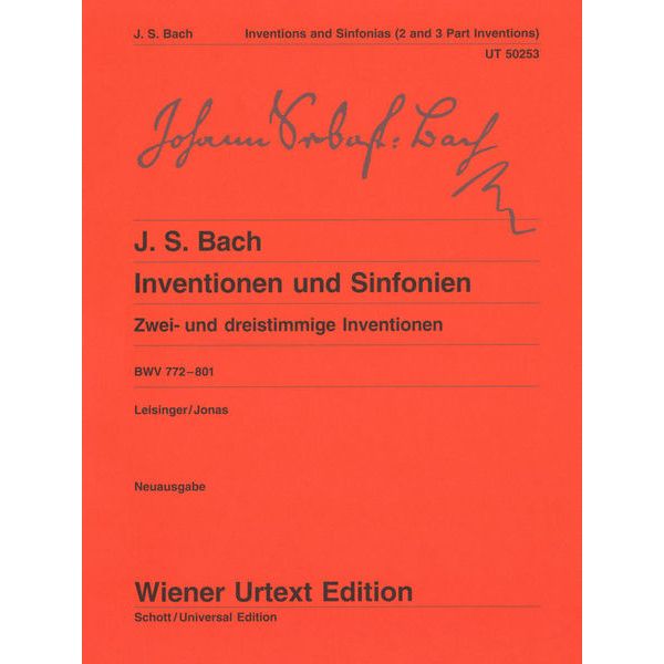 Wiener Urtext Edition Bach Inventionen und Sinfonien