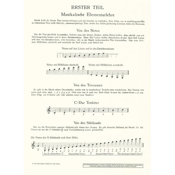 Schott M. Carcassi Gitarrenschule 1