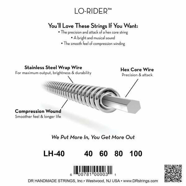 DR Strings Lo-Rider LH-40