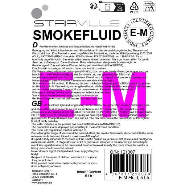 Stairville E-M Fluid 5l