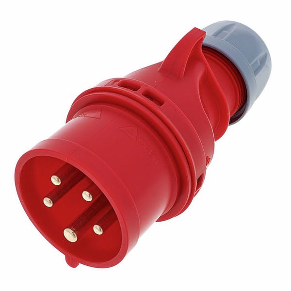 PCE - 16A, 400V, Cable Mount CEE Plug, 3P+E, Red, IP44