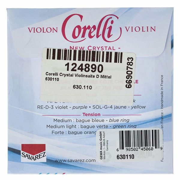Corelli Violin String D 630110