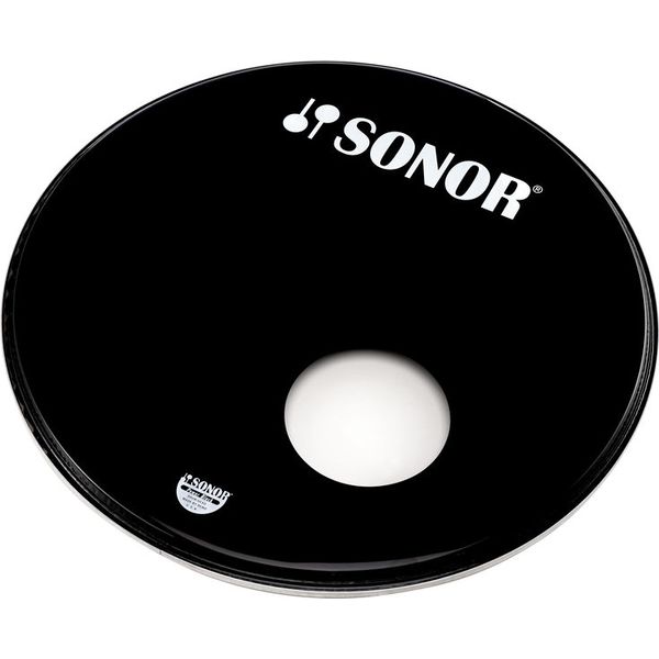 Sonor 24" Front Head Black with Hole