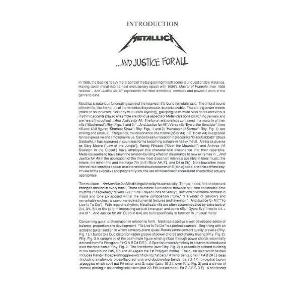 Cherry Lane Music Company Metallica And Justice For All