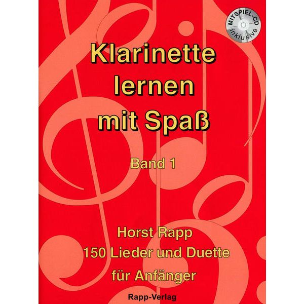 Horst Rapp Verlag Klarinette lernen mit Spaß 1