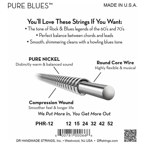 DR Strings Pure Blues PHR-12