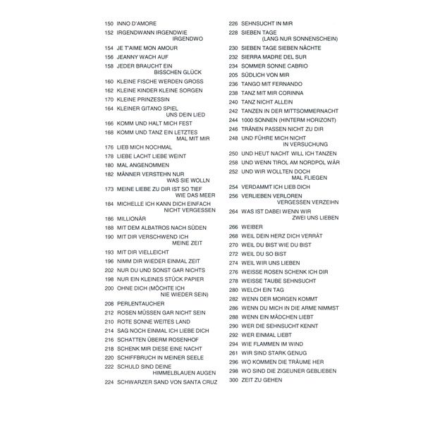 Musikverlag Hildner 140 deutsche Schlager der 90er