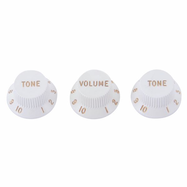 Fender Strat Knob Set Black Vol-Tone-Tone | United Kingdom