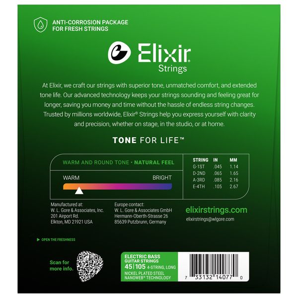 Elixir Nanoweb Long Scale