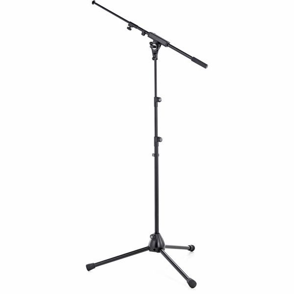 Pied de microphone Njs en acier à hauteur réglable pour Chant Karaoké avec  Micro Gris Effet lumineux Disco