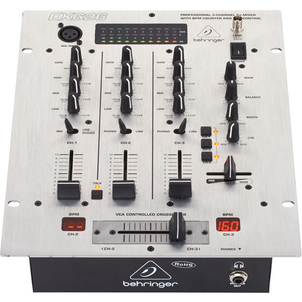 Présentation de la table de mixage 3 voies Behringer DX626 pour DJ pro
