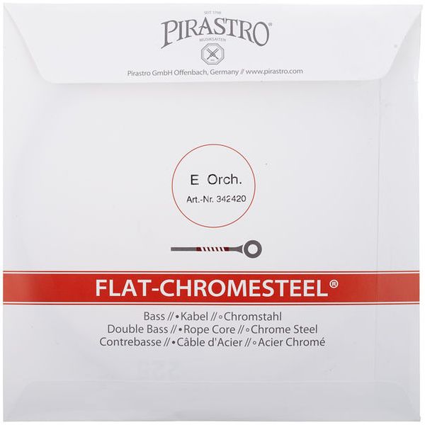 Pirastro Flat Chromesteel Bass 4/4-3/4