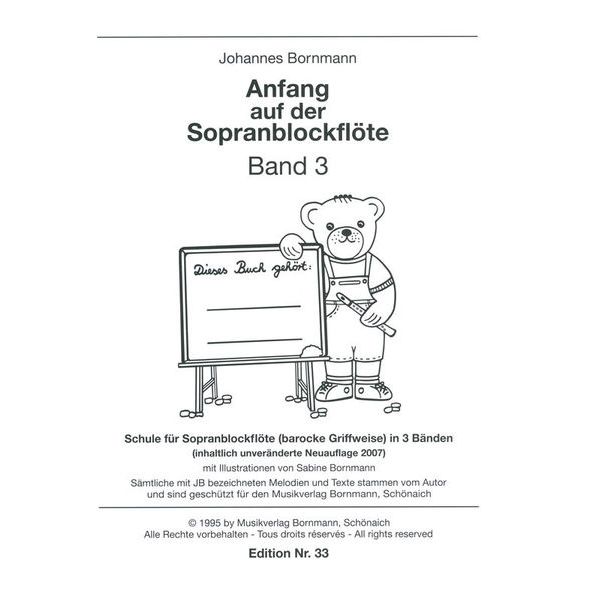 Johannes Bornmann Anfang Sopranblockflöte 3 – Thomann United States