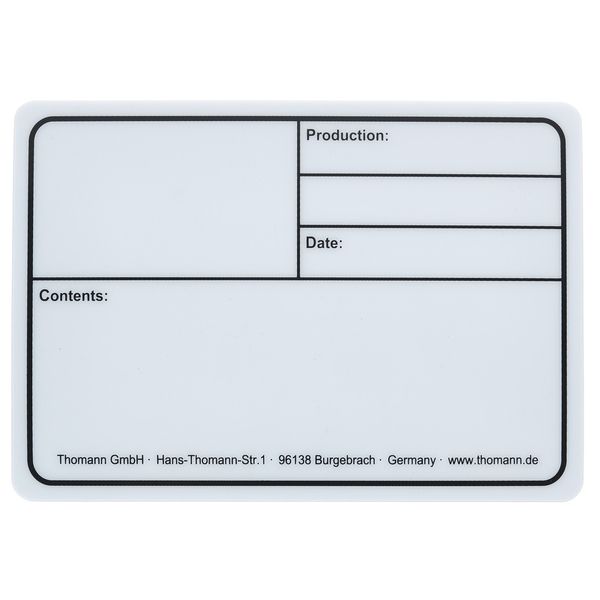 Stairville Tourlabel 177x127mm White