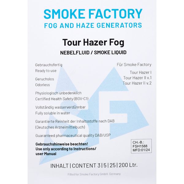 Smoke Factory Tour Hazer Fluid 5L