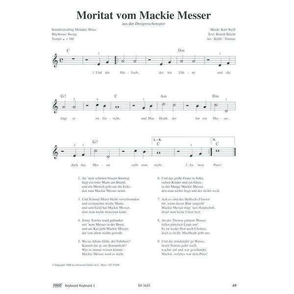 Hage Musikverlag Keyboard Keyboard