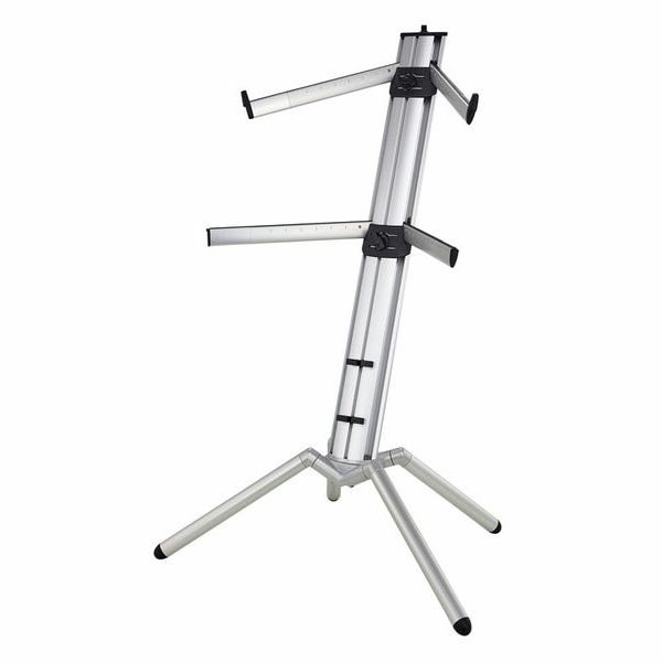  K&M Konig & Meyer 18860.000.30 Spider Pro Keyboard Stand, Height & Depth Adjustment For 2 Keyboards, Extendable Arms, Mic Boom  Thread, Cable Clamp