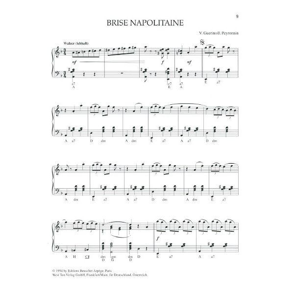 Holzschuh Verlag Musettemelodien Accordion