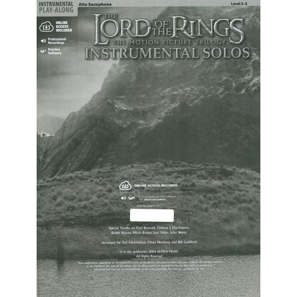 Alfred Music Publishing Lord Of The Rings 1-3 A-Sax