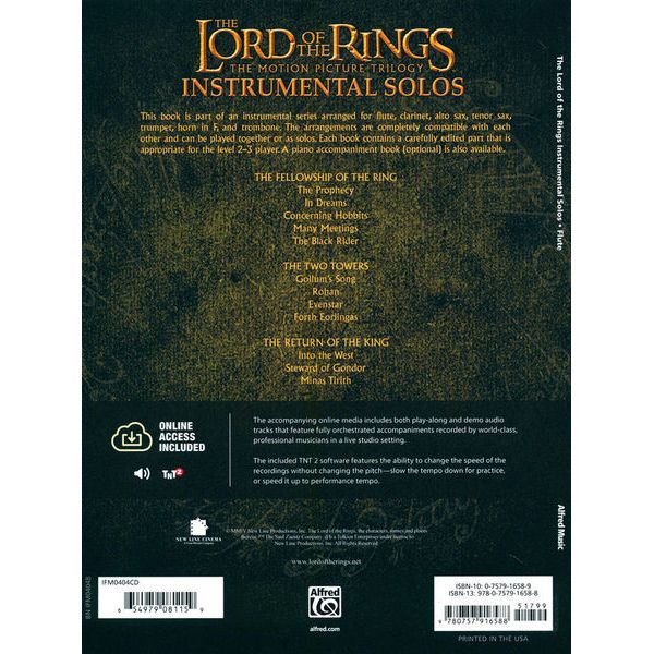 Warner Bros. Lord Of The Rings 1-3 Flute
