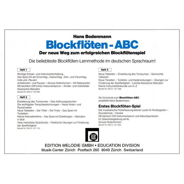 Edition Melodie Blockflöten-ABC 2