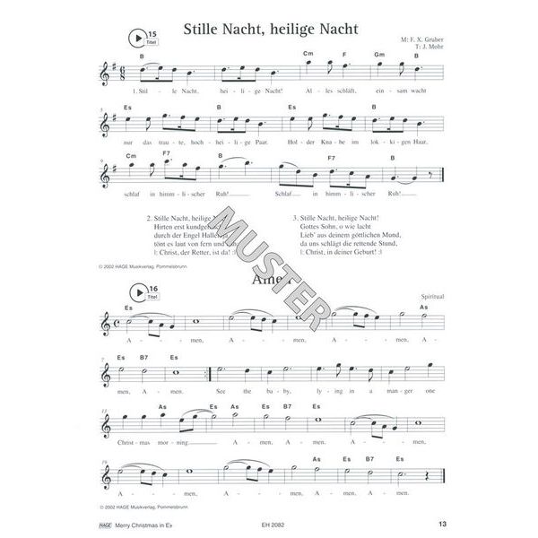 Hage Musikverlag Merry Christmas Eb
