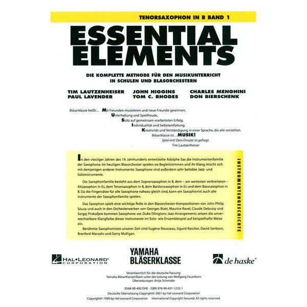 De Haske Essential Elements T-Sax 1