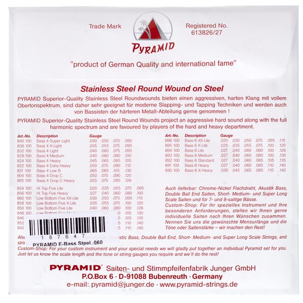 Pyramid 060 Single String bass guitar