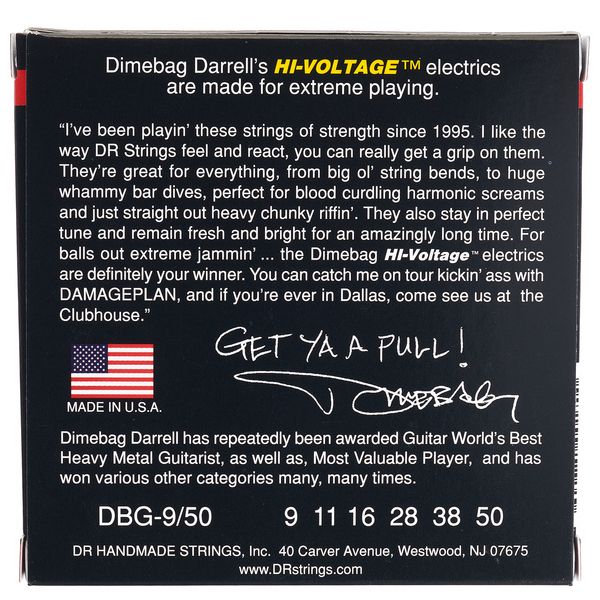 DR Strings Dimebag DBG-9/50