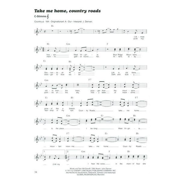 Musikverlag Hildner 100 Hits für C-Instrumente