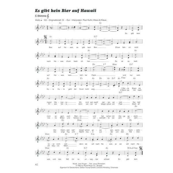 Musikverlag Hildner 100 Hits für C-Instrumente