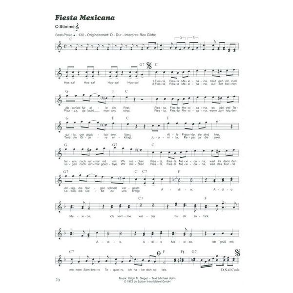 Musikverlag Hildner 100 Hits für C-Instrumente