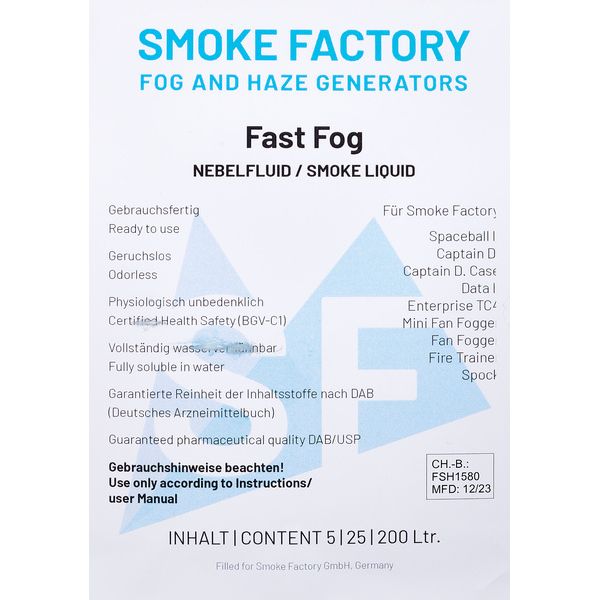 Smoke Factory Fast Fog 5l