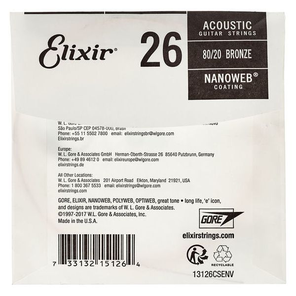 Elixir .026 Western Guitar