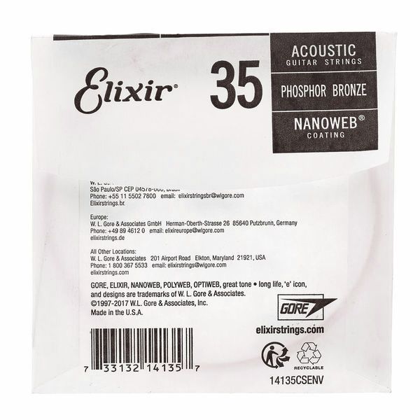 Elixir .035 Western Guitar Ph.