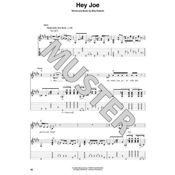 Hey Joe (Intermediate Level, Electric Guitar 1) (Jimi Hendrix) - Guitar  Tabs and Sheet Music