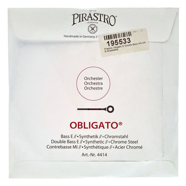 Pirastro Obligato E Double Bass 4/4-3/4