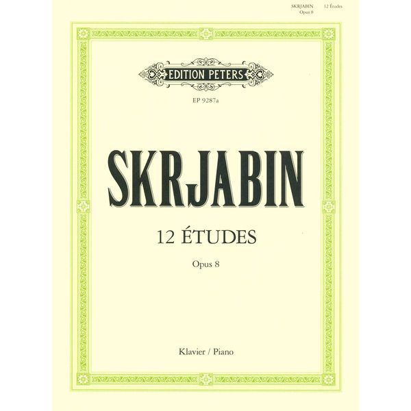 Edition Peters Skrjabin 12 Études op. 8