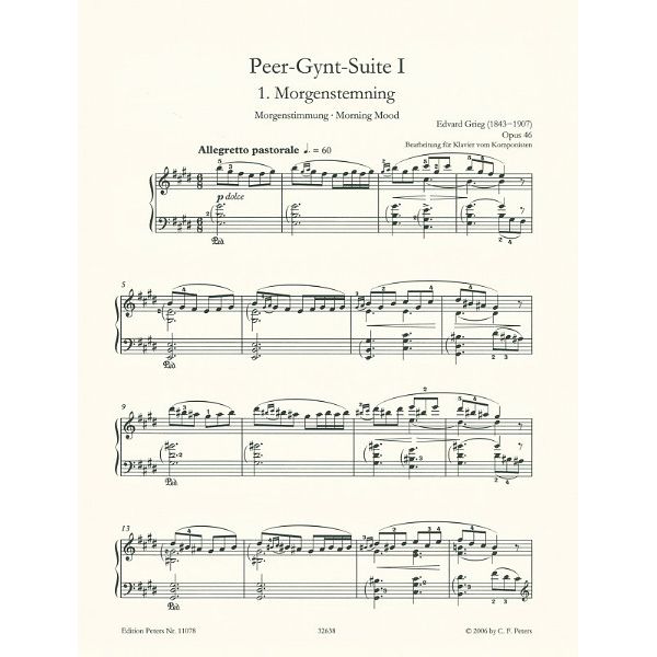Edition Peters Grieg Peer-Gynt-Suite 1