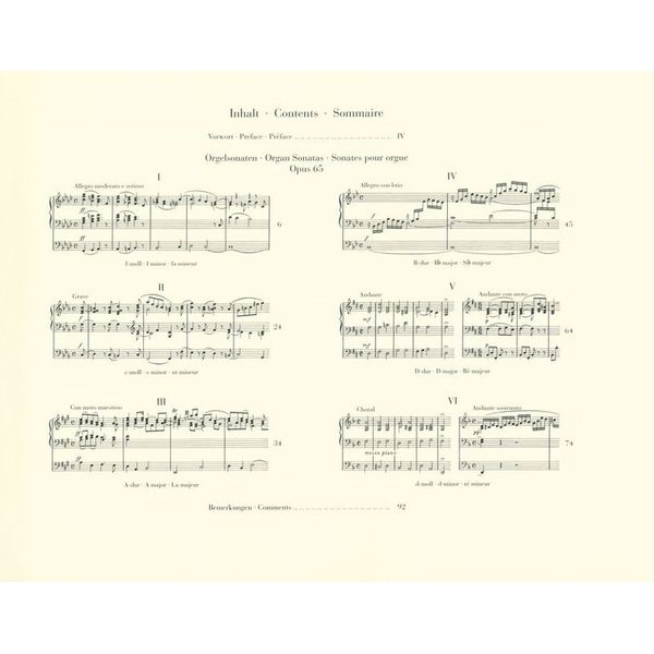 Henle Verlag Mendelssohn Orgelsonaten