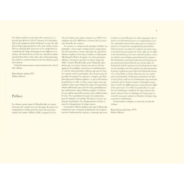 Henle Verlag Mendelssohn Orgelsonaten