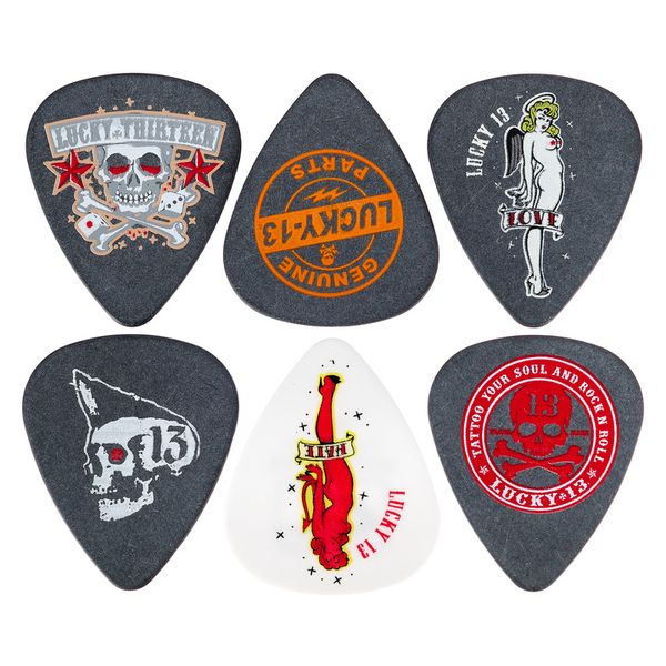 Dunlop Plectrum Lucky II 13 Pack 1,00
