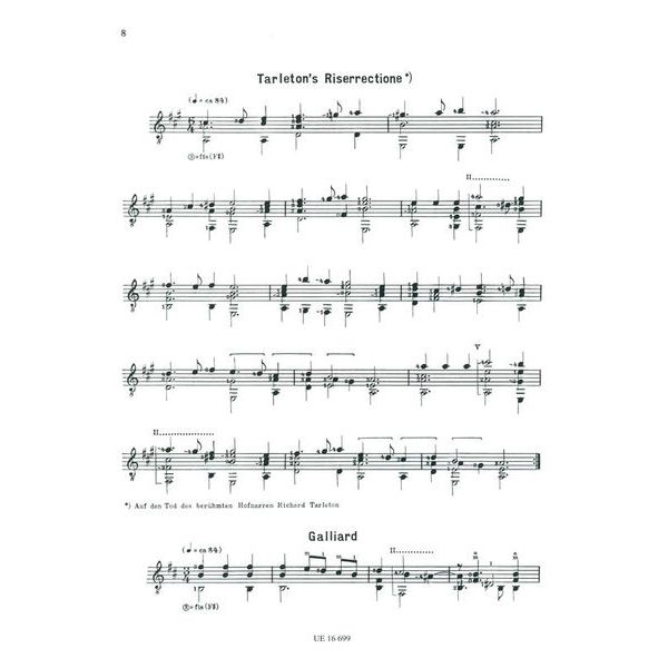 Universal Edition Dowland Solowerke 1